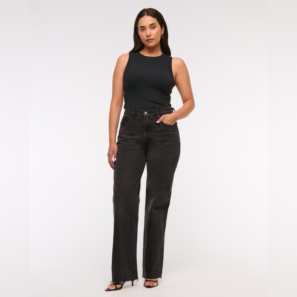 Abercrombie & Fitch Black High Rise Women Jeans
